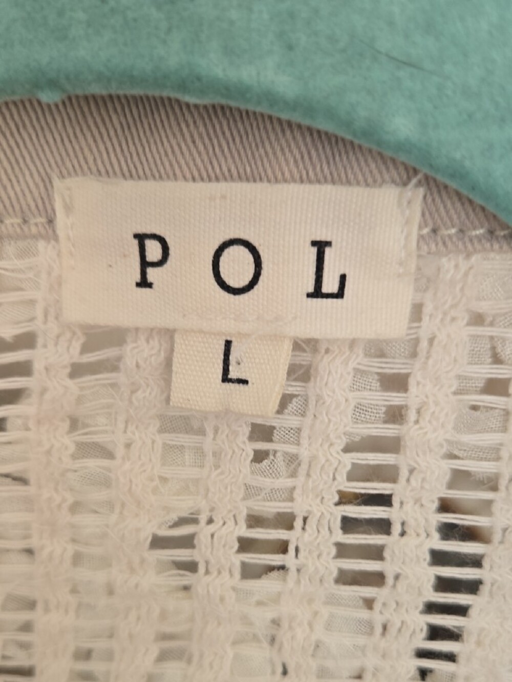POL Patchwork Floral & Knit Beige Jean Jacket - Picture 2 of 9